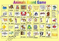 Image result for Animals Board Game ESL English Board Game