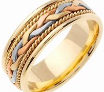 Image result for Braided Yellow Gold Wedding Bands Men