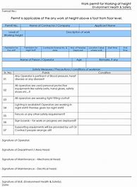 Image result for Work at Height Permit