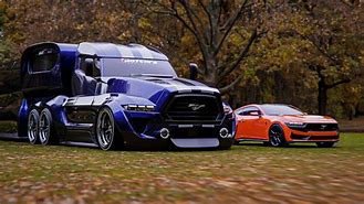 Image result for New Ford Mustang Semi Truck