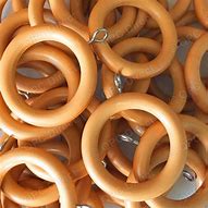 Image result for Wooden Curtain Rod Rings