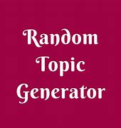 Image result for Random Subject Generator