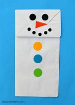 Image result for Printable Snowman Paper Bag Puppets