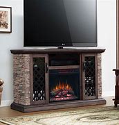 Image result for Stone Front Media Console Electric Fireplace
