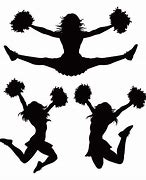 Image result for Silhouette Cheerleader Child