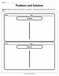 Image result for Problem and Solution Printables