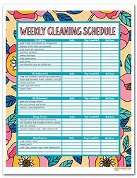 Image result for Cleaning Schedule Calendar