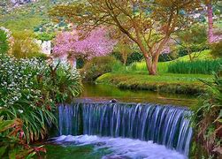 Image result for Spring Computer Background Waterfall