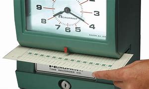 Image result for Time Clock Punch Card