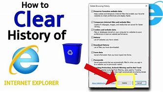 Image result for Clear History Internet Explorer