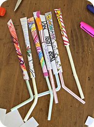 Image result for Paper Straw Crafts