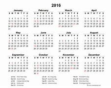 Image result for 2016 Calendar Template Excel