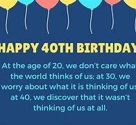Image result for Happy 40th Birthday Messages