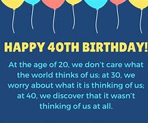 Image result for Happy 40th Birthday Wishes Men
