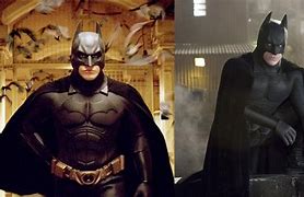 Image result for Batman Begins Suit vs Dark Knight