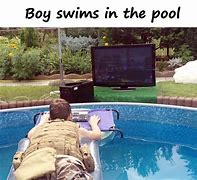 Image result for Working From Pool Meme