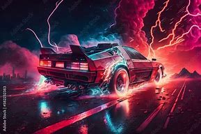 Image result for Back to the Future DeLorean Cartoon