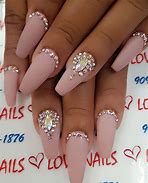 Image result for Acrylic Nails with Rhinestones