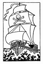 Image result for Pirate Ship Clip Art Black and White