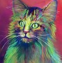 Image result for Colorful Cat Paintings