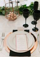 Image result for Black and Rose Gold Party Decorations