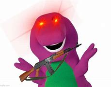 Image result for Barney Holding a Gun