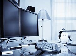 Image result for Home Office Multiple Monitor Setup