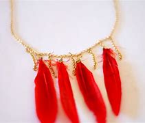 Image result for Fabric Feather Necklace