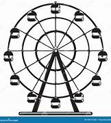 Image result for Ferris Wheel Black and White Vector Art