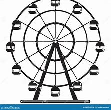 Image result for Ferris Wheel Drawing Black and White