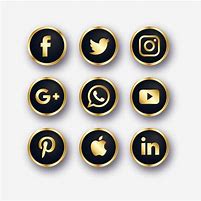 Image result for Social Media Icons Black and Gold