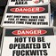 Image result for Warning Fan Stickers