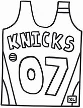 Image result for Basketball Jersey Short-Sleeved Coloring Page