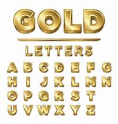 Image result for Gold 3D Letter 4