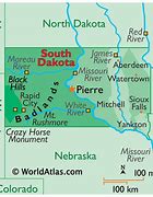 Image result for Map of South Dakota