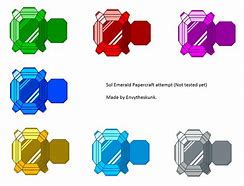Image result for Chaos Emeralds Papercraft