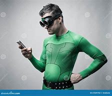 Image result for Superhero Using Phone