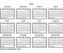 Image result for 2052 Calendar