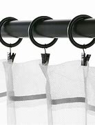 Image result for Curtain Rod Rings with Extra Long Clips