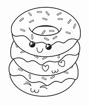 Image result for Draw so Cute Donut Coloring Pages