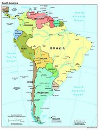 Image result for Us and South America Map