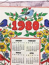 Image result for 1980s Vintage Calendar