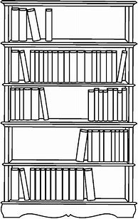 Image result for Black and White Book Shelf Clip Art