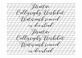 Image result for Italic Calligraphy Practice Sheets