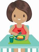 Image result for Girl Eating Dinner Clip Art