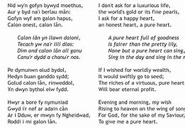 Image result for Welsh National Anthem Words/Lyrics