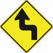 Image result for Sharp Left Turn Sign Real Life Sign