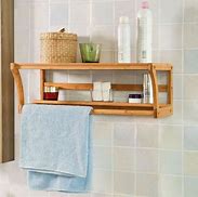 Image result for Bathroom Towel Racks Wall Mounted Shelves