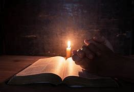 Image result for Praying Hands with Bible and Candle