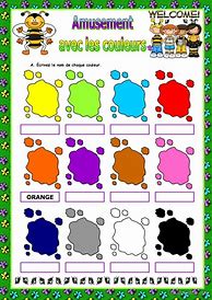 Image result for Les Couleurs Exercices